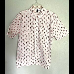 DIVIDED red pin up girls all over print shirt -XL